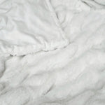 J Elliot Home Skyler Ivory Faux Fur Throw Rug 130 x 160cm - Home & Garden > Bedding