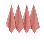 J Elliot Home Waffle Set of 4 Cotton Tea Towels 50 x 70 cm Clay Pink - Home & Garden > Kitchenware