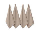 J Elliot Home Waffle Set of 4 Cotton Tea Towels 50 x 70 cm Sandstone - Home & Garden > Kitchenware