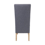 Jackson Dining Chair Set of 8 Fabric Seat Solid Pine Wood Furniture - Grey - Furniture > Dining