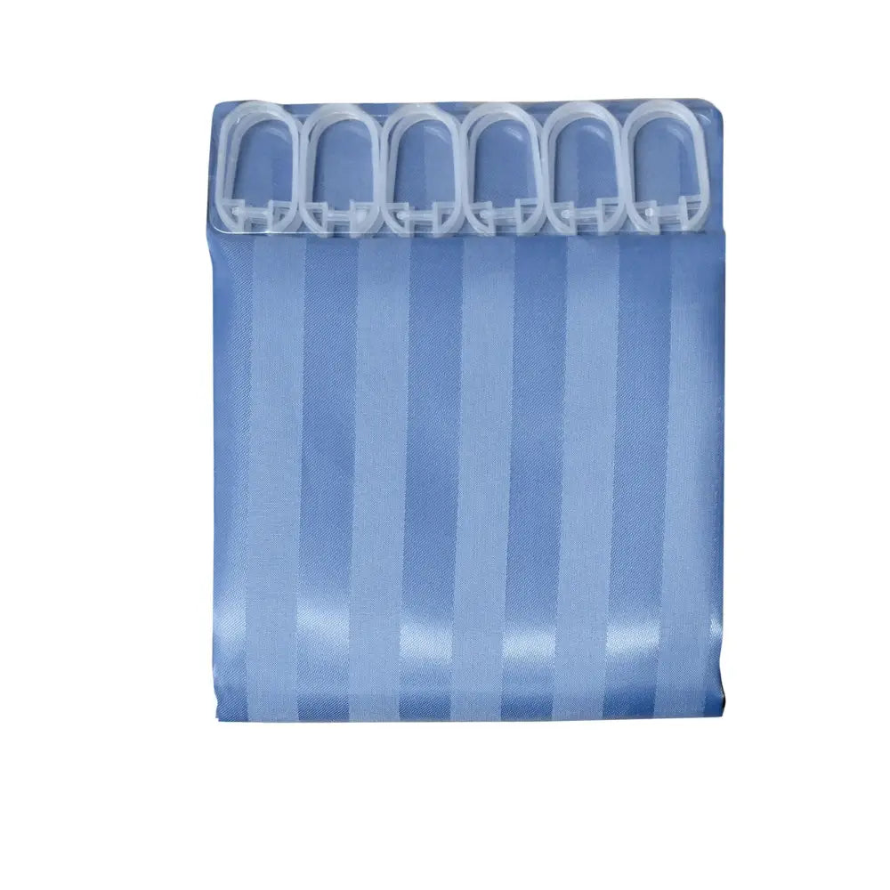 Jacquard Stripe Shower Curtain Blue Stone - Home & Garden > Bathroom Accessories