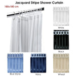 Jacquard Stripe Shower Curtain Wheat - Home & Garden > Bathroom Accessories