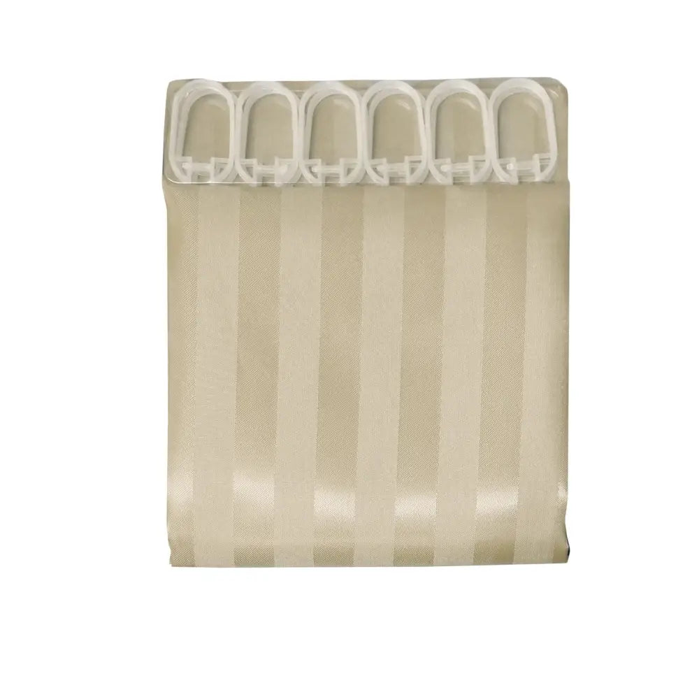 Jacquard Stripe Shower Curtain Wheat - Home & Garden > Bathroom Accessories