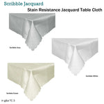 Jacquard Table Cloth Scribble Grey 150 x 270 cm - Home & Garden > Kitchenware