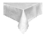 Jacquard Table Cloth White Rose Garden 150 x 220 cm - Home & Garden > Kitchenware