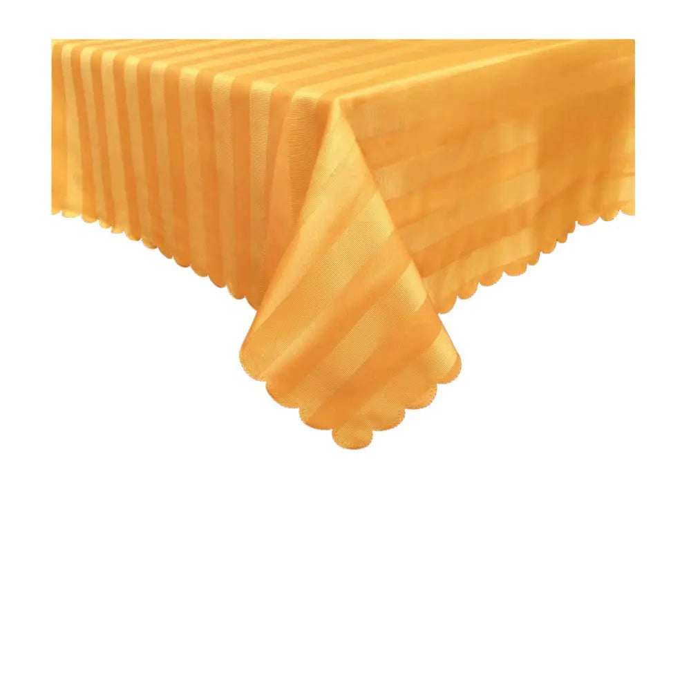 Jacquard Table Cloth Wide Stripes Orange 135 x 180 cm - Home & Garden > Kitchenware