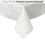 Jacquard Tablecloth Rosa Ivory 135 x 180 cm - Home & Garden > Kitchenware