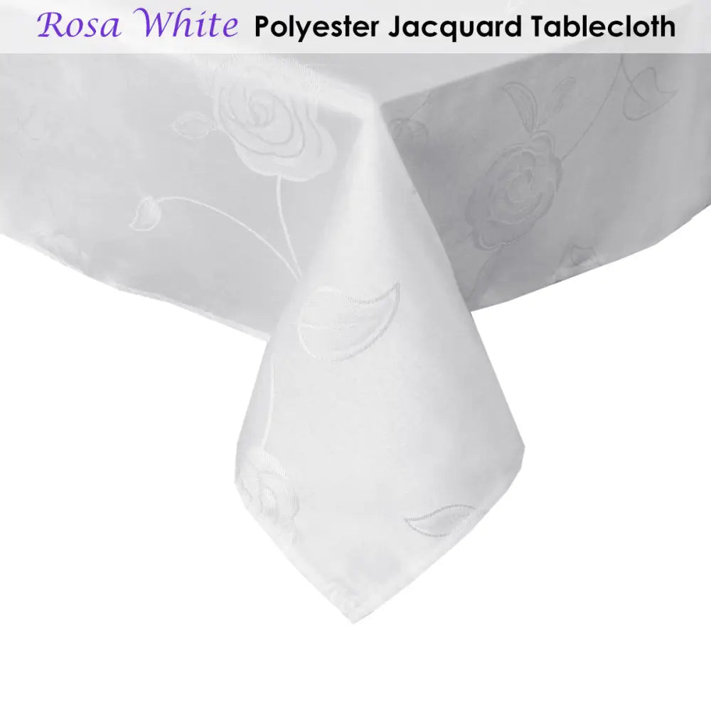 Jacquard Tablecloth Rosa White 135 x 180 cm - Home & Garden > Kitchenware