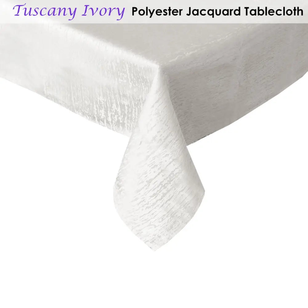 Jacquard Tablecloth Tuscany Ivory 135 x 180 cm - Home & Garden > Kitchenware