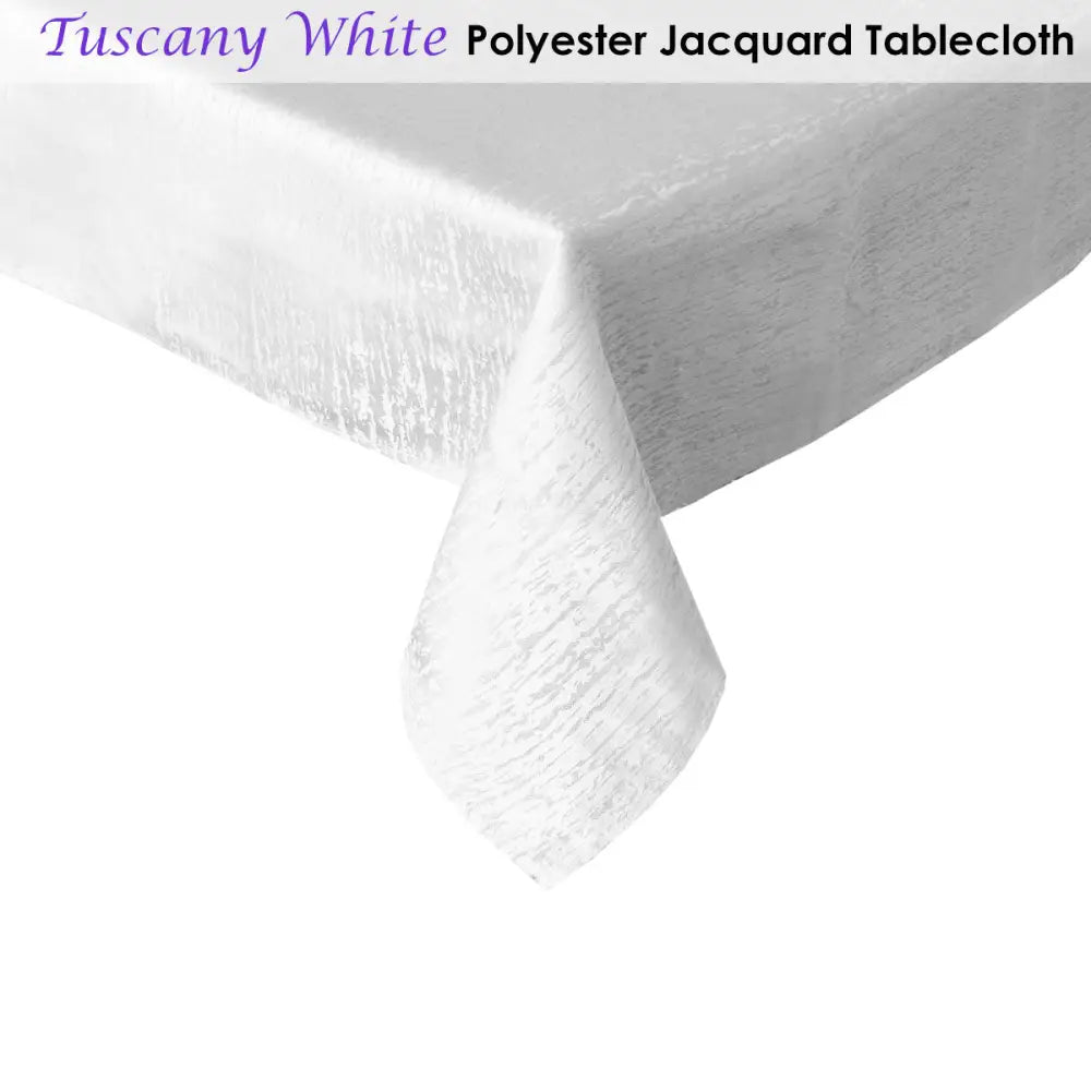 Jacquard Tablecloth Tuscany White 135 x 180 cm - Home & Garden > Kitchenware