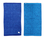 Jacquard Velour Reversible Beach Towel Blue Swirls - Home & Garden > Bathroom Accessories