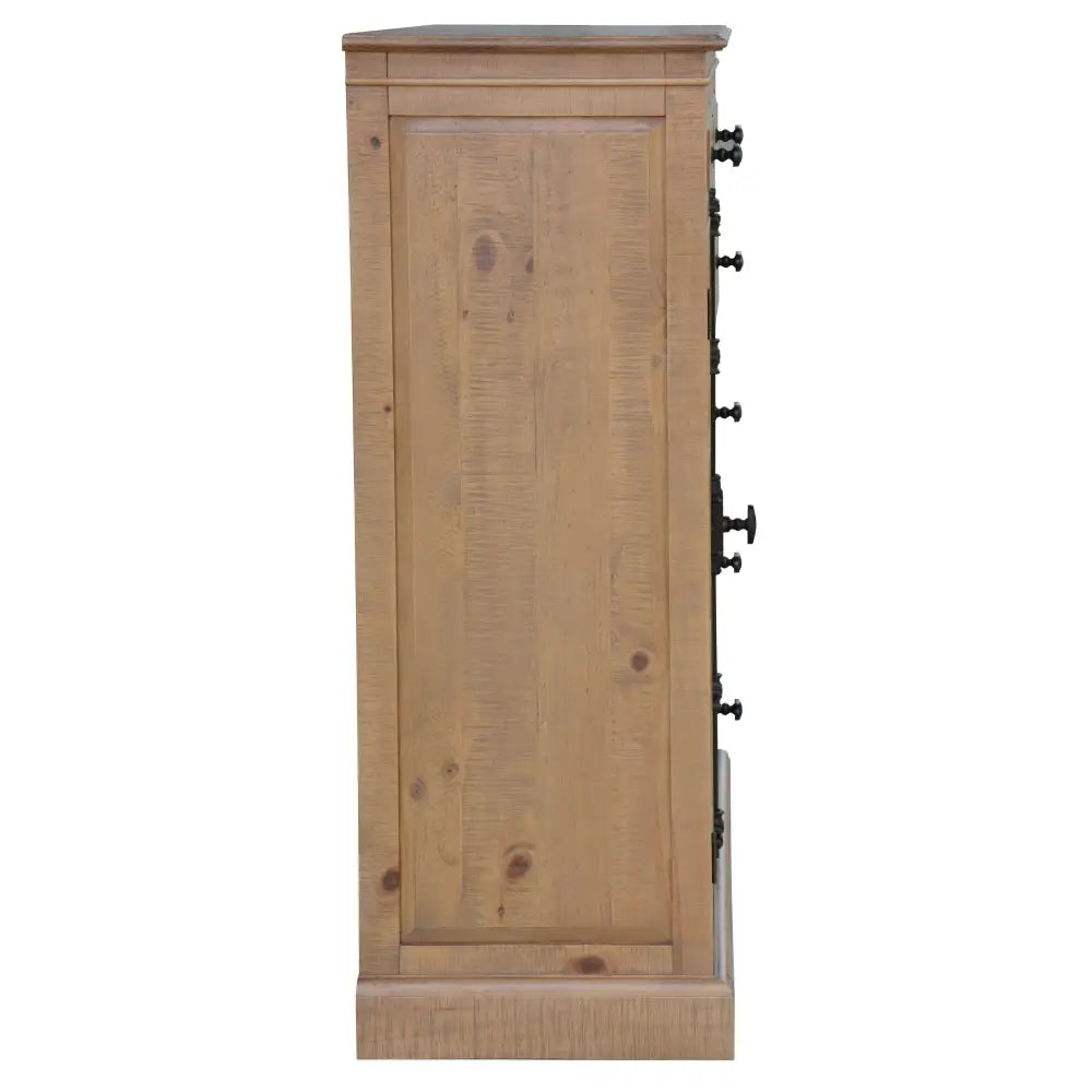 Jade Tallboy 5 Chest of Drawers Bed Storage Stand - Natural - Furniture > Bedroom