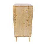 Jamie Tallboy 3 Chest of Drawers Solid Pine Wood Bed Storage - Natural - Furniture > Bedroom