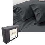 Jane Barrington 1200TC Olivia Cotton Rich Sheet Set 40cm Wall Charcoal King - Home & Garden > Bedding > Bed Sheets