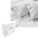 Jane Barrington 1200TC Olivia Cotton Rich Sheet Set 40cm Wall White Queen - Home & Garden > Bedding > Bed Sheets