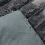 Jane Barrington Arna Charcoal 3 Pcs Channel Faux Bunny Fur Comforter Set Queen - Home & Garden > Bedding