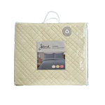 Jane Barrington Morris Beige Ultrasonic Embossed Lightly Quilted Reversible Coverlet Set King - Home & Garden > Bedding