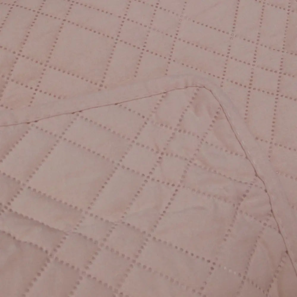Jane Barrington Morris Blush Ultrasonic Embossed Lightly Quilted Reversible Coverlet Set Queen - Home & Garden > Bedding