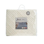 Jane Barrington Morris Light Cream Ultrasonic Embossed Lightly Quilted Reversible Coverlet Set King - Home & Garden >