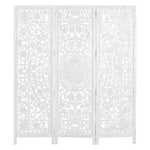 Jans 3 Panel Room Divider Screen Privacy Shoji Timber Wood Stand - White - Furniture > Living Room