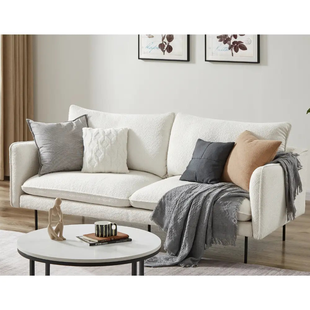 Jasmine Boucle 3 Seater Sofa - Furniture > Living Room
