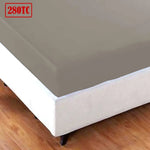 Jason Crisp Polyester Cotton Fitted Sheet Mocha - King - Home & Garden > Bedding > Bed Sheets