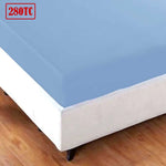 Jason Crisp Polyester Cotton Fitted Sheet Spring Blue - King - Home & Garden > Bedding > Bed Sheets