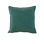 Forest green square filled cushion with piped edges for elegant home decor