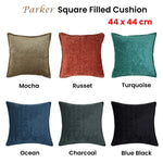 Jason Parker Charcoal Square Filled Cushion 44 x 44 cm - Home & Garden > Decor > Cushions & Throws