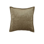 Square decorative pillow in textured brown velvet, Parker Mocha Square Cushion 44 x 44 cm