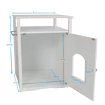 Jasper 2 Cat Litter Cabinet White - Pet Care > Cat Supplies > Cat Litter