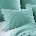 Jenny Mclean Clavo Pompom Blue 3 Piece 100% Cotton Coverlet Set Queen - Home & Garden > Bedding > Duvet Covers