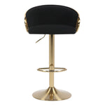 JENSEN GOLD GAS LIFT BAR STOOL - Furniture > Bar Stools & Chairs > Arm Chairs & Recliners
