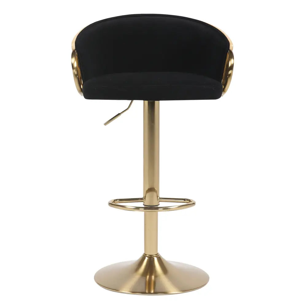 JENSEN GOLD GAS LIFT BAR STOOL - Furniture > Bar Stools & Chairs > Arm Chairs & Recliners