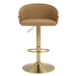 JENSEN GOLD GAS LIFT BAR STOOL - Furniture > Bar Stools & Chairs > Arm Chairs & Recliners