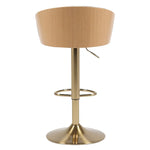 JENSEN GOLD GAS LIFT BAR STOOL - Furniture > Bar Stools & Chairs > Arm Chairs & Recliners