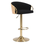 JENSEN GOLD GAS LIFT BAR STOOL - Furniture > Bar Stools & Chairs > Arm Chairs & Recliners