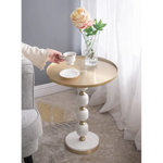 JESICCA MARBLE AND ALUMINUIM HAND MADE SIDE TABLE - Furniture > Living Room > Side Tables