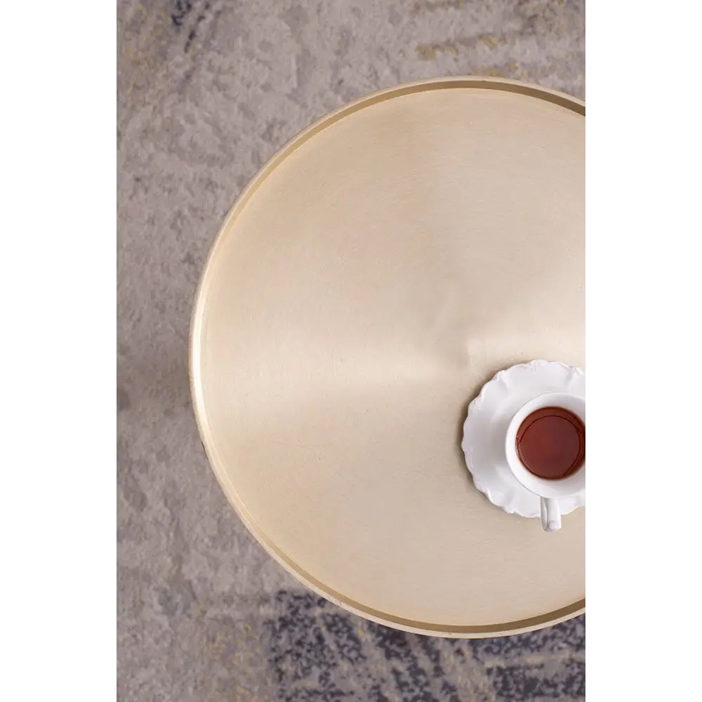 JESICCA MARBLE AND ALUMINUIM HAND MADE SIDE TABLE - Furniture > Living Room > Side Tables