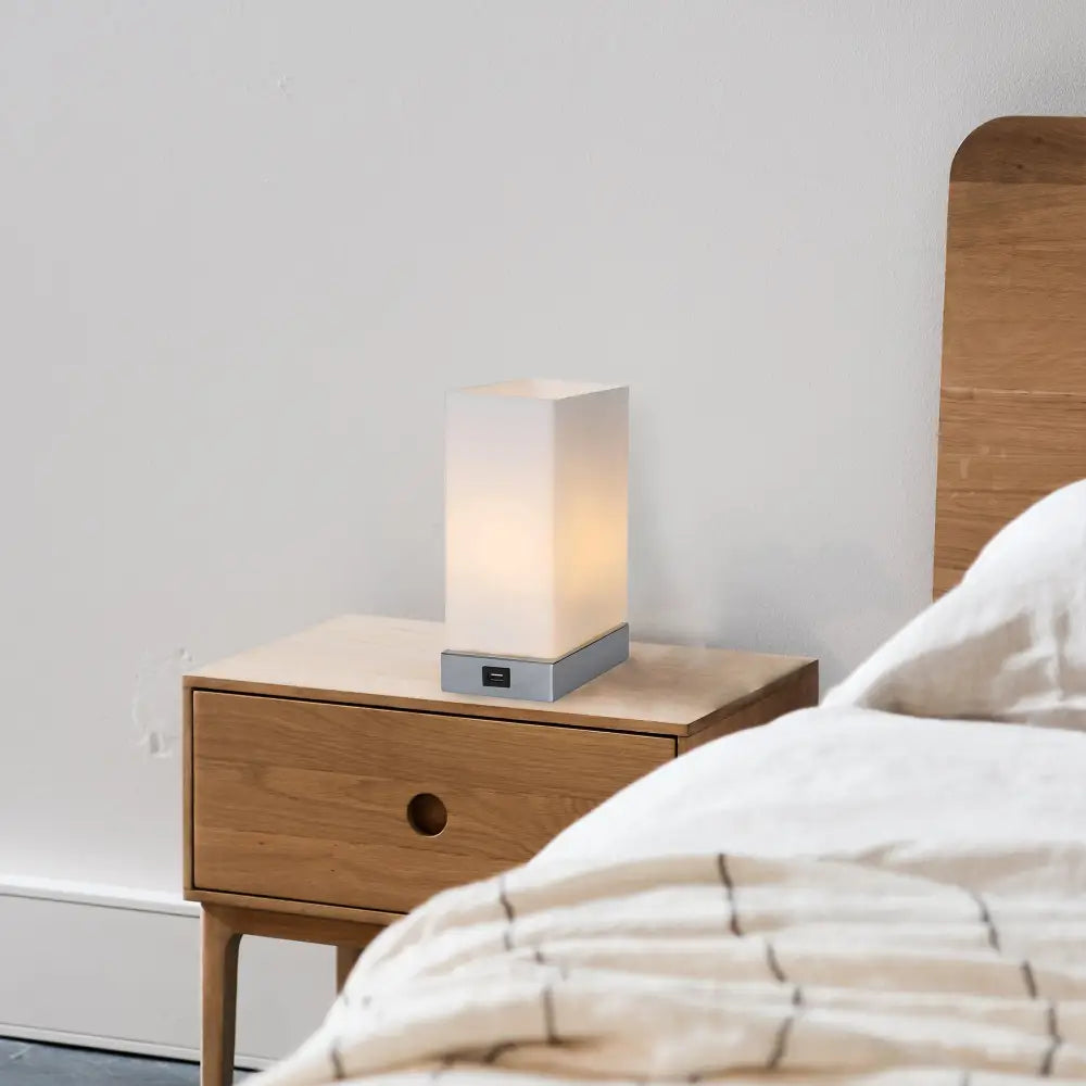 Jessica Rectangle Touch Lamp with USB Port - Home & Garden > Lighting