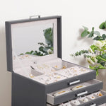 Jewellery Grey Box 6 Layers 5 Drawers - Home & Garden > Bathroom Accessories