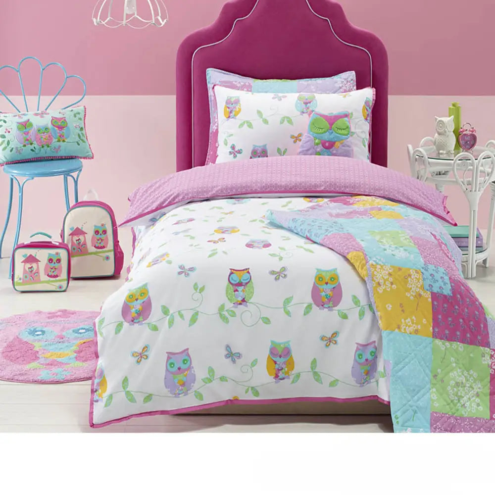 Jiggle & Giggle Owl Song Quilt Cover Set Single - Home & Garden > Bedding > Duvet Covers