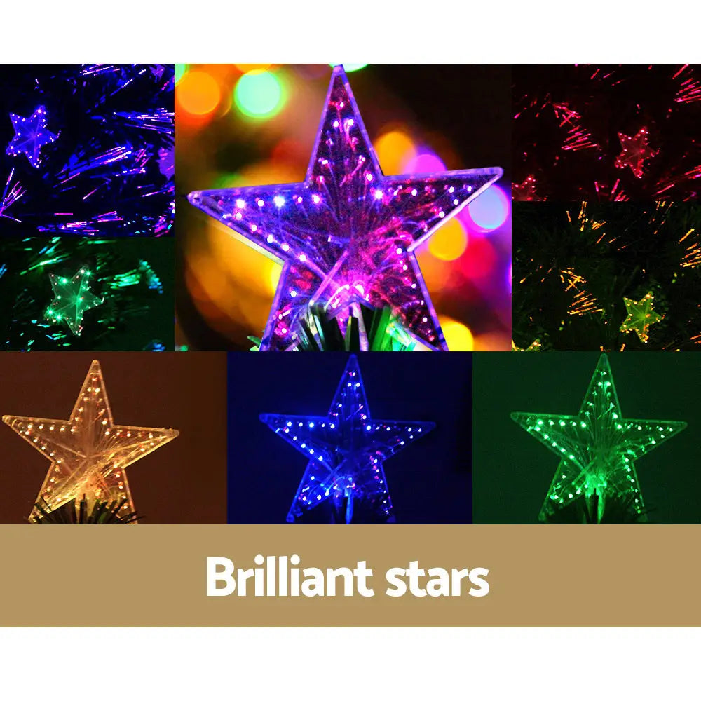 Jingle Jollys 1.2m Christmas Tree Optic Fibre LED Xmas tree Multi Colour - Occasions > Christmas > Christmas Trees