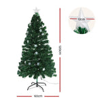 Jingle Jollys 1.2m Christmas Tree Optic Fibre LED Xmas tree Multi Colour - Occasions > Christmas > Christmas Trees