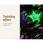 Jingle Jollys 1.2m Christmas Tree Optic Fibre LED Xmas tree Multi Colour - Occasions > Christmas > Christmas Trees
