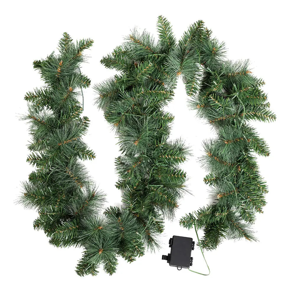 Jingle Jollys 1.8m Christmas Garland with LED lights Party Xmas Decorations - Occasions > Christmas > Christmas Wreaths
