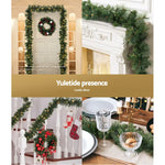 Jingle Jollys 1.8m Christmas Garland with LED lights Party Xmas Decorations - Occasions > Christmas > Christmas Wreaths