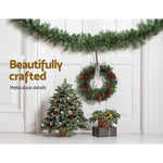 Jingle Jollys 1.8m Christmas Garland with LED lights Party Xmas Decorations - Occasions > Christmas > Christmas Wreaths