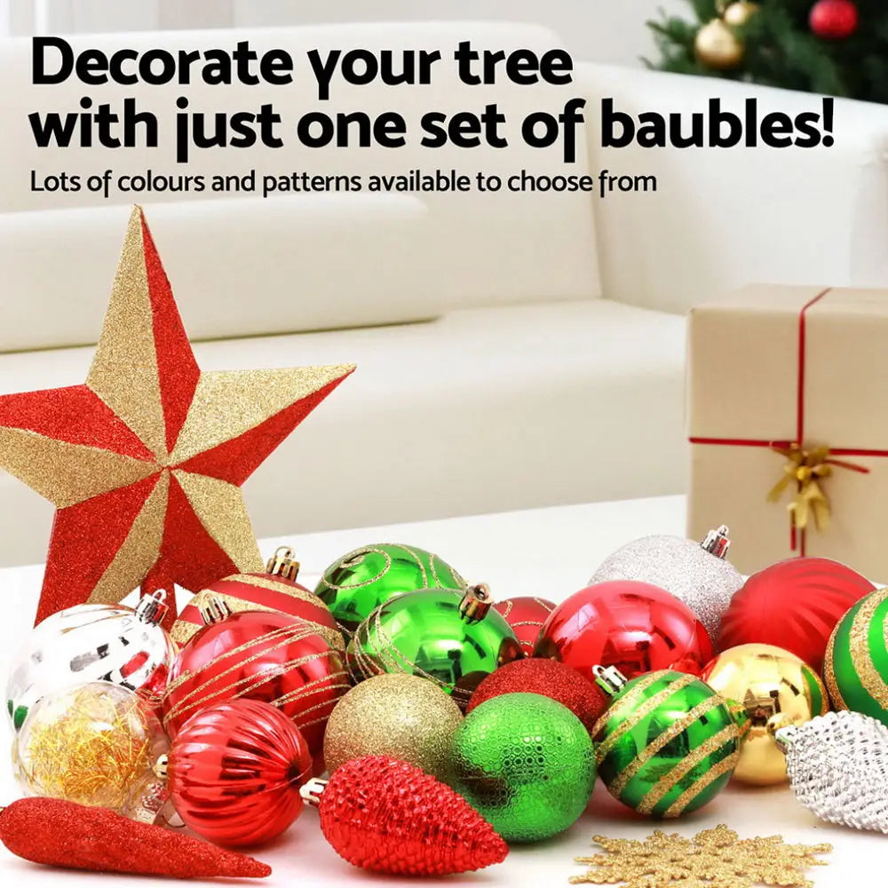 Jingle Jollys 155pcs Christmas Tree Decorations Set Baubles Ornaments Party - Occasions > Christmas > Christmas