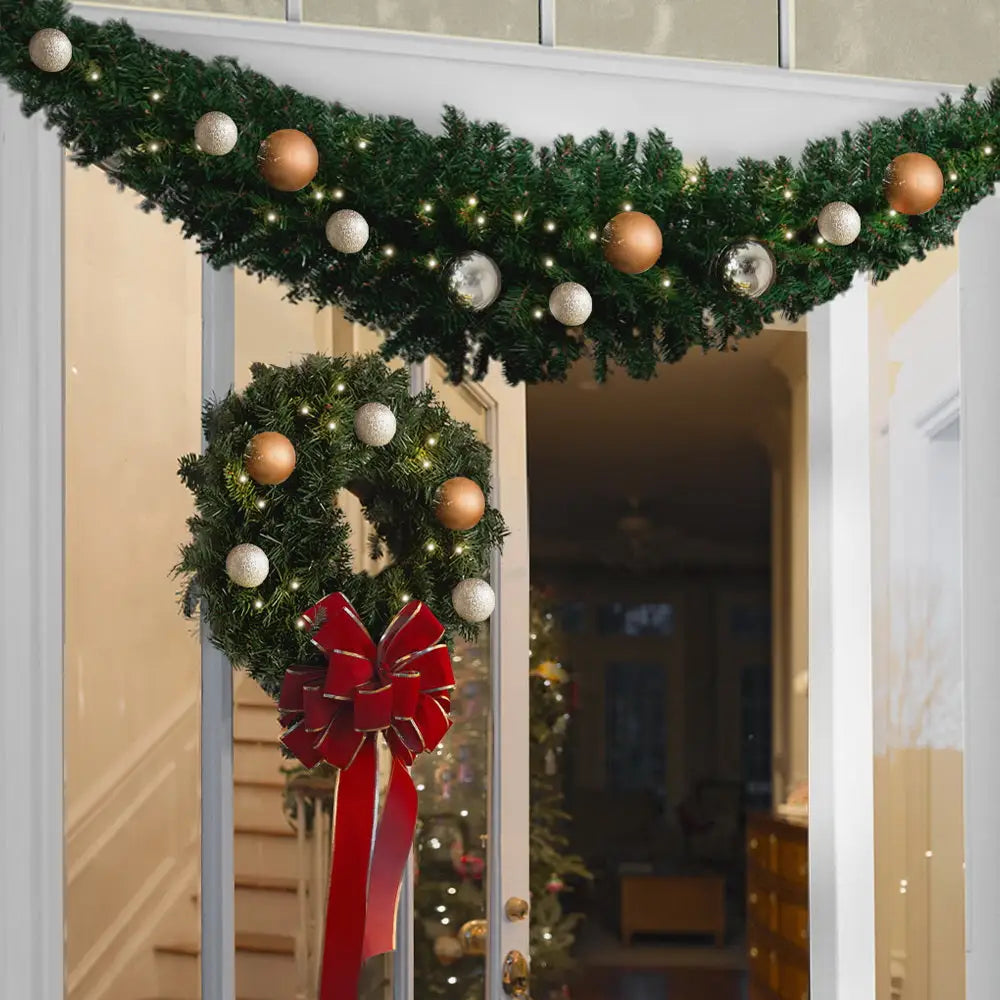 Jingle Jollys 2.4m Christmas Garland Xmas Decorations Green Wedding Party - Occasions > Christmas > Christmas Wreaths &